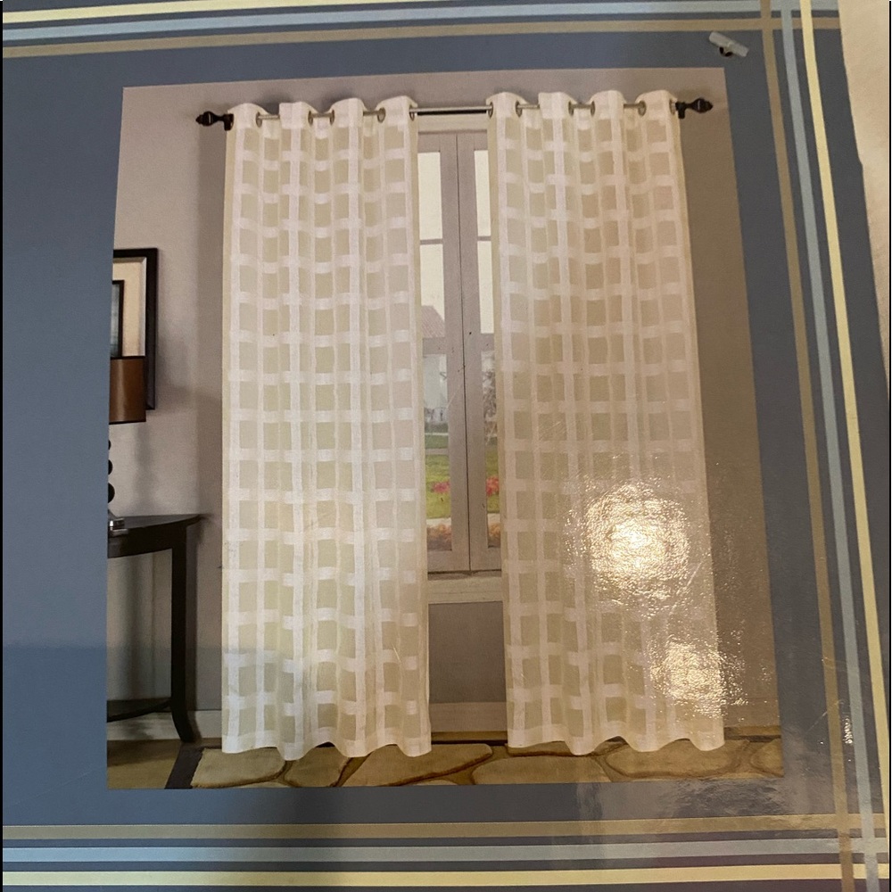 Wellington Grommet White Panel Pair 108” X 84”